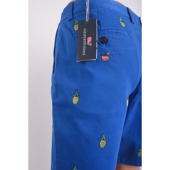 Vineyard Vines Mens Breaker Shorts US 30 Pineapple Regatta Embroidered Blue NWT - Picture 5 of 7